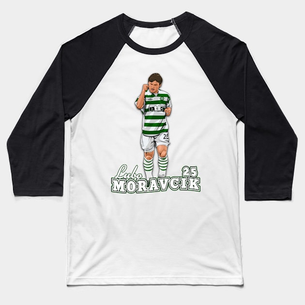 Lubo Moravcik Glasgow Celtic FC Baseball T-Shirt by TeesForTims